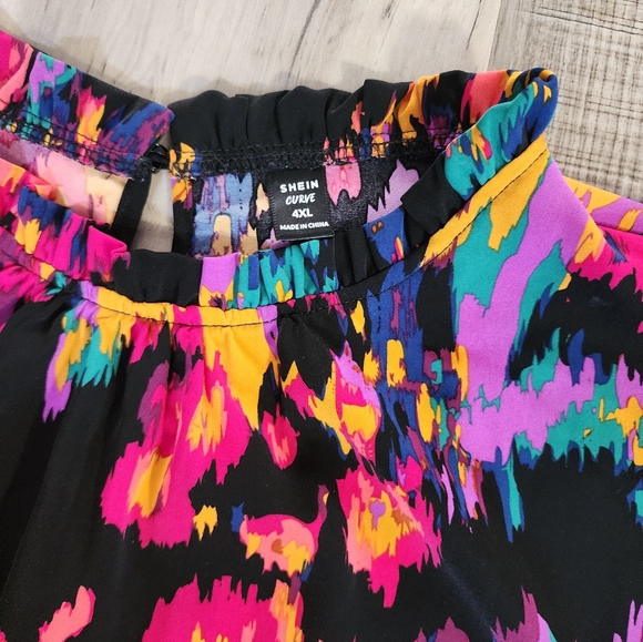 Colorful Abstract Women's Top - Picture 8 of 8